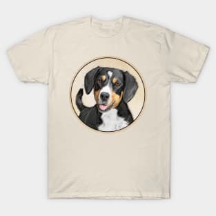 Entlebucher Mountain Dog Painting - Original Art T-Shirt